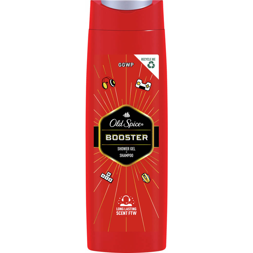 Old Spice Sprchový gel na tělo i vlasy Booster (Shower Gel + Shampoo) 400 ml