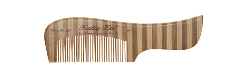 Olivia Garden Bambusový hřeben s antistatickým efektem Healthy Hair Eco-Friendly Bamboo Comb C2