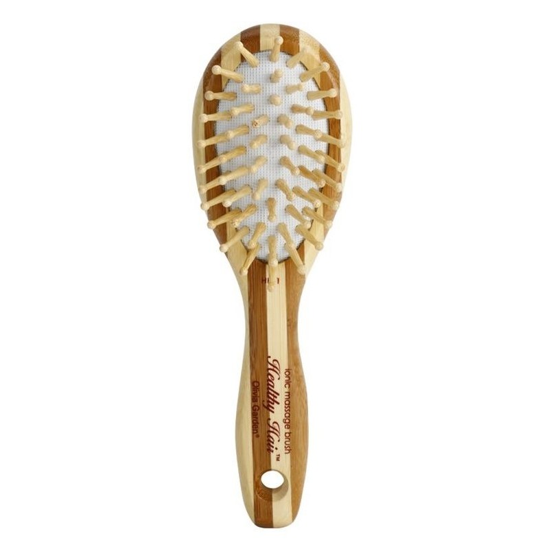 Olivia Garden Masážní kartáč na vlasy Healthy Hair Bamboo Ionic Massage Small Oval