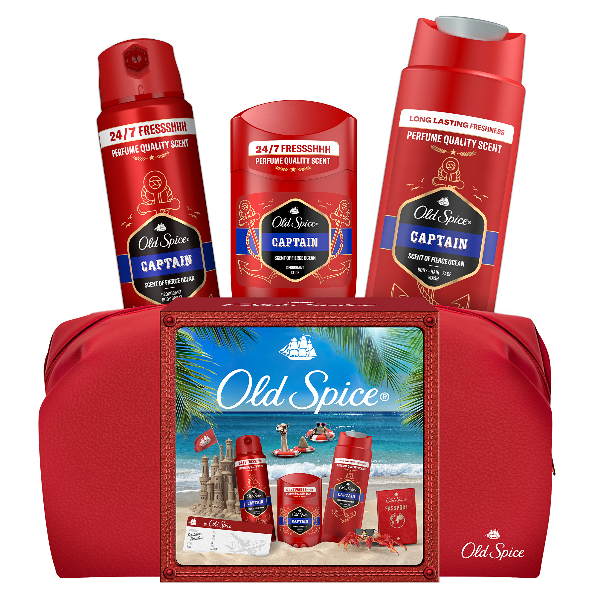 Old Spice Darčeková sada s kozmetickou taškou Captain