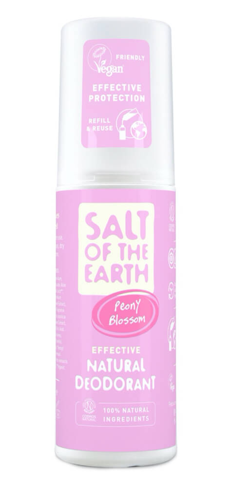 Salt Of The Earth Přírodní minerální deodorant ve spreji Peony Blossom (Natural Deodorant) 100 ml