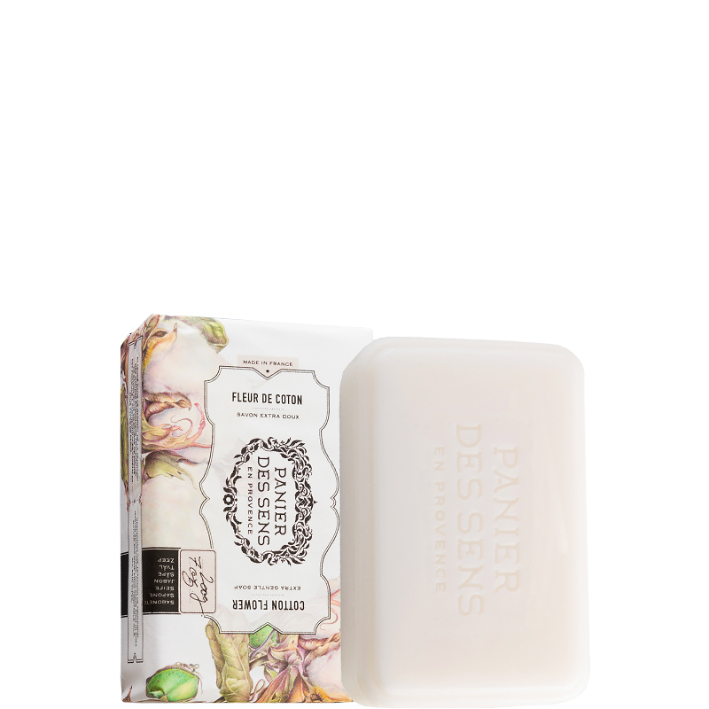 Zobrazit detail výrobku Panier des Sens Extra jemné přírodní mýdlo s bambuckým máslem Květy bavlny (Extra Gentle Soap) 200 g