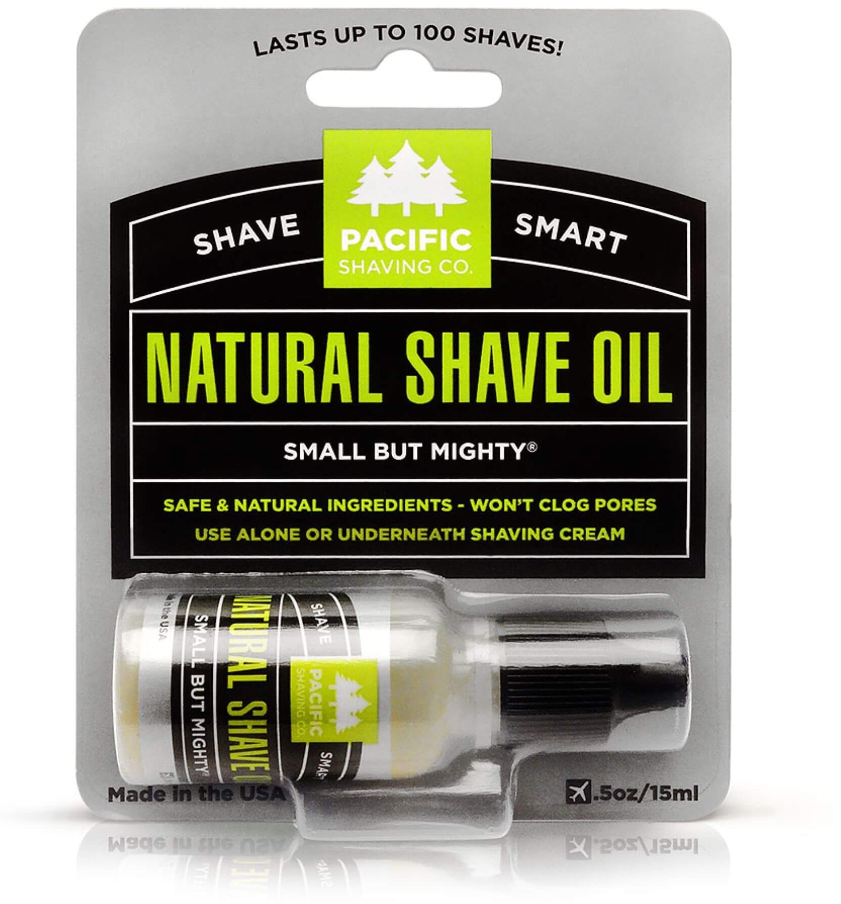 Pacific Shaving Pánský přírodní olej na holení Natural (Shave Oil) 15 ml