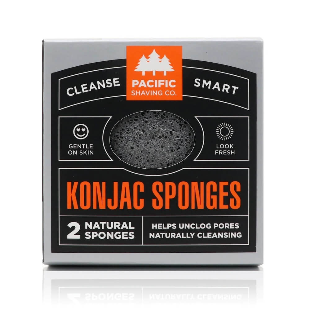 Pacific Shaving Přírodní konjaková houba (Konjac Sponges) 2 ks