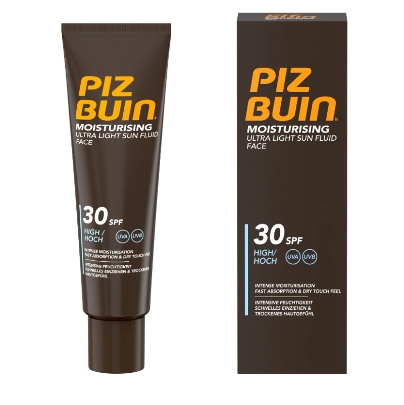 Piz Buin Ochranný hydratační fluid na obličej SPF 30 Moisturizing (Ultra Light Sun Fluid) 50 ml