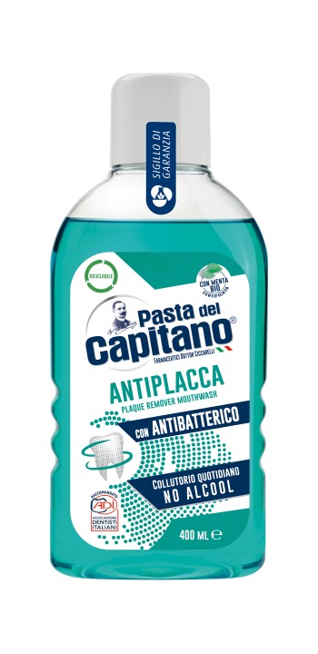 Pasta del Capitano Ústna voda so zinkom proti zubnému povlaku 400 ml
