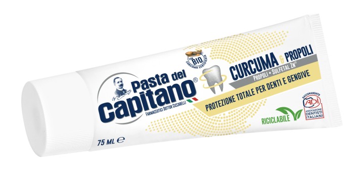 Pasta del Capitano Antibakteriální zubní pasta Kurkuma & propolis 75 ml