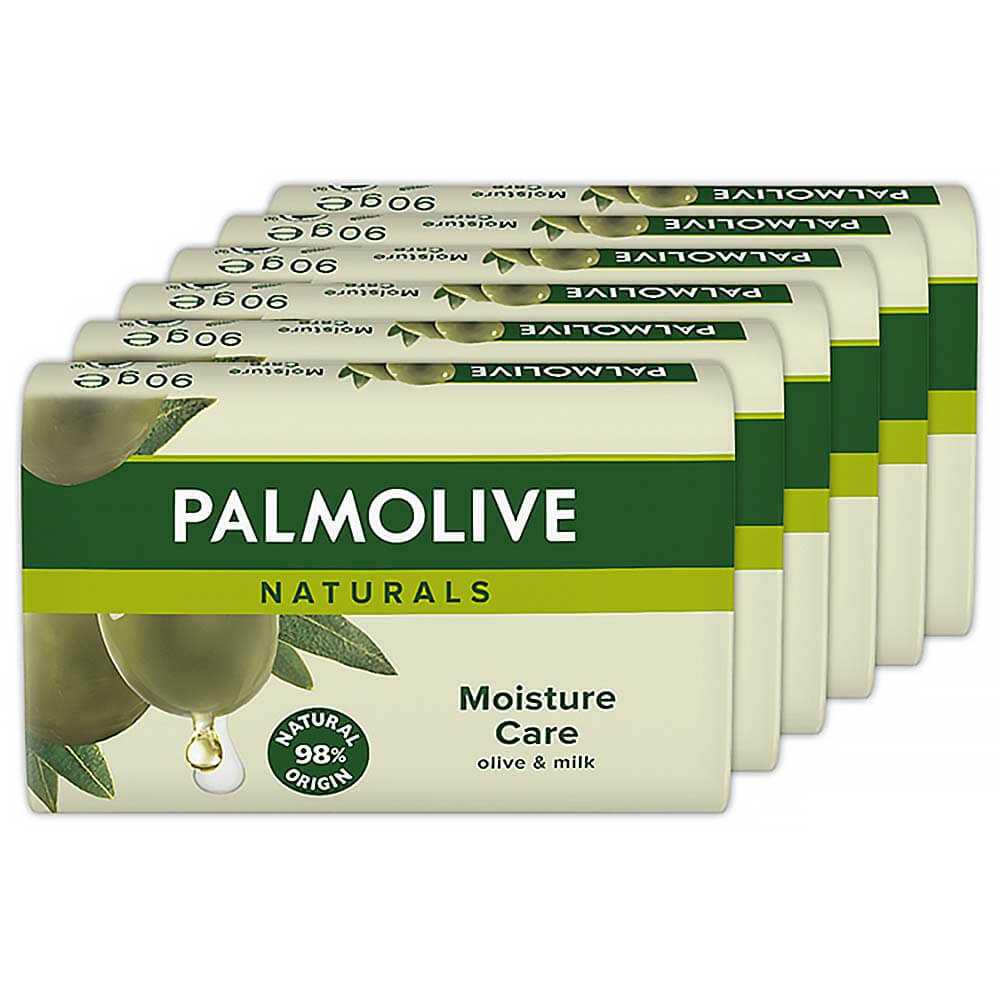 Palmolive Tuhé mýdlo Naturals Moisture Care Olive & Milk 6 x 90 g