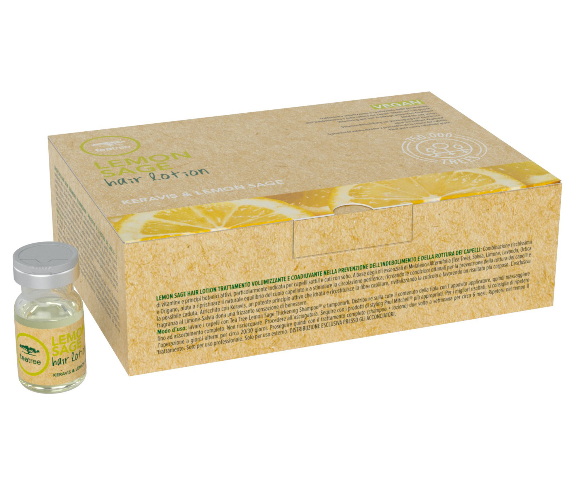 Levně Paul Mitchell Pečující kúra pro objem vlasů Tea Tree Keravis & Lemon-Sage (Hair Lotion) 12 x 6 ml