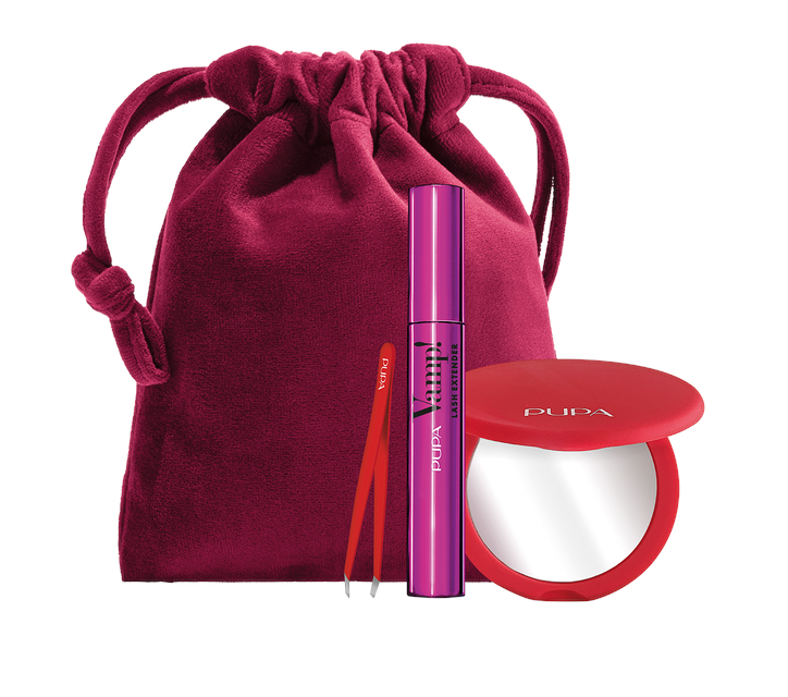 PUPA Milano Darčeková sada s pinzetou a zrkadielkom Lash Extender Mascara