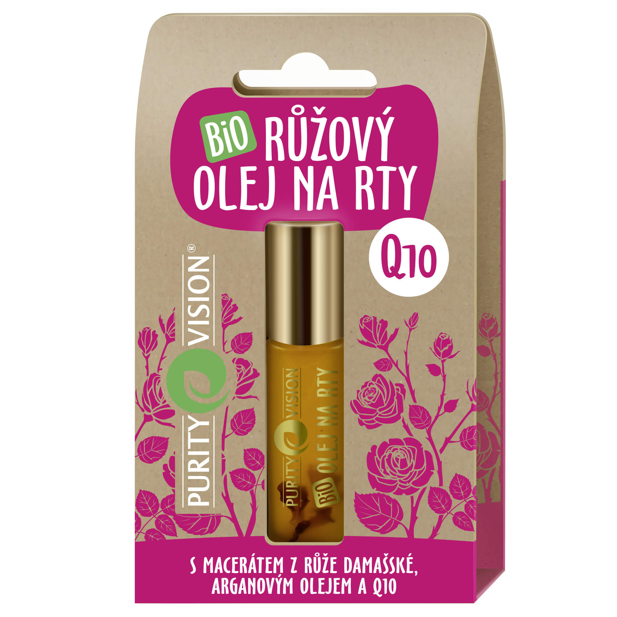 Purity Vision Bio Růžový olej na rty Q10 10 ml
