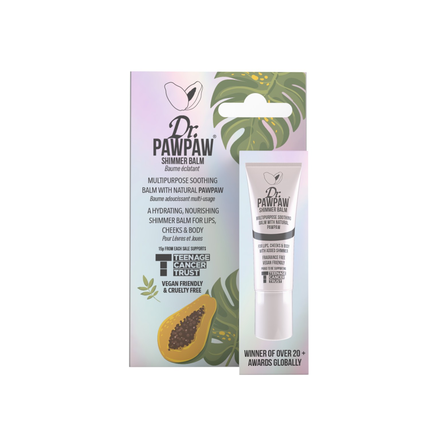 Dr. Pawpaw Víceúčelový balzám se třpytkami Shimmer (Multipurpose Soothing Balm) 10 ml