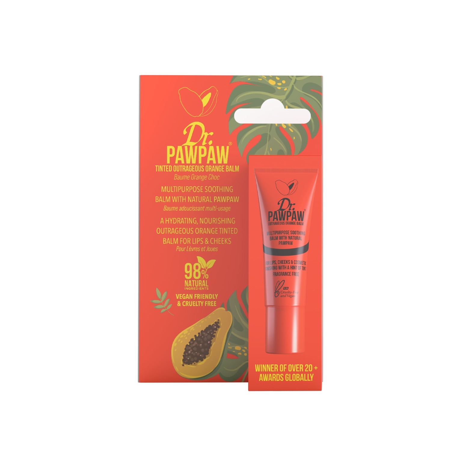 Dr. Pawpaw Víceúčelový tónovaný balzám Outrageous Orange (Multipurpose Soothing Balm) 10 ml
