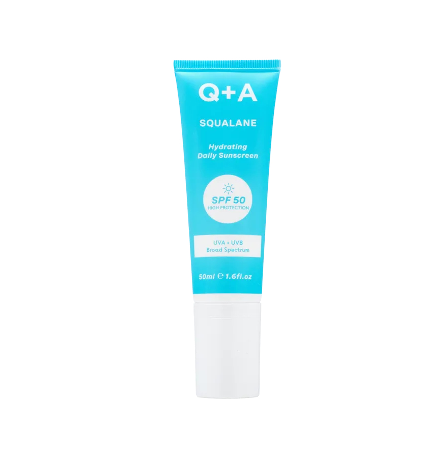 Q+A Hydratačný pleťový krém so skvalanom SPF 50 Squalane (Hydrating Daily Sunscreen) 50 ml