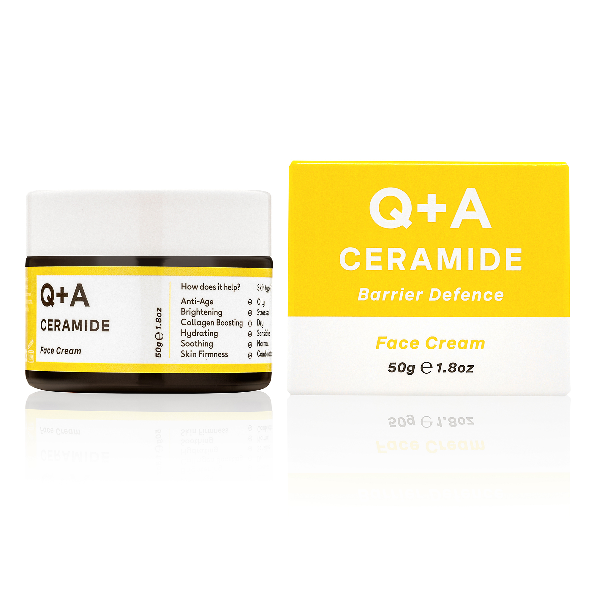 Q+A Ceramidový ochranný pleťový krém Ceramide (Face Cream) 50 g