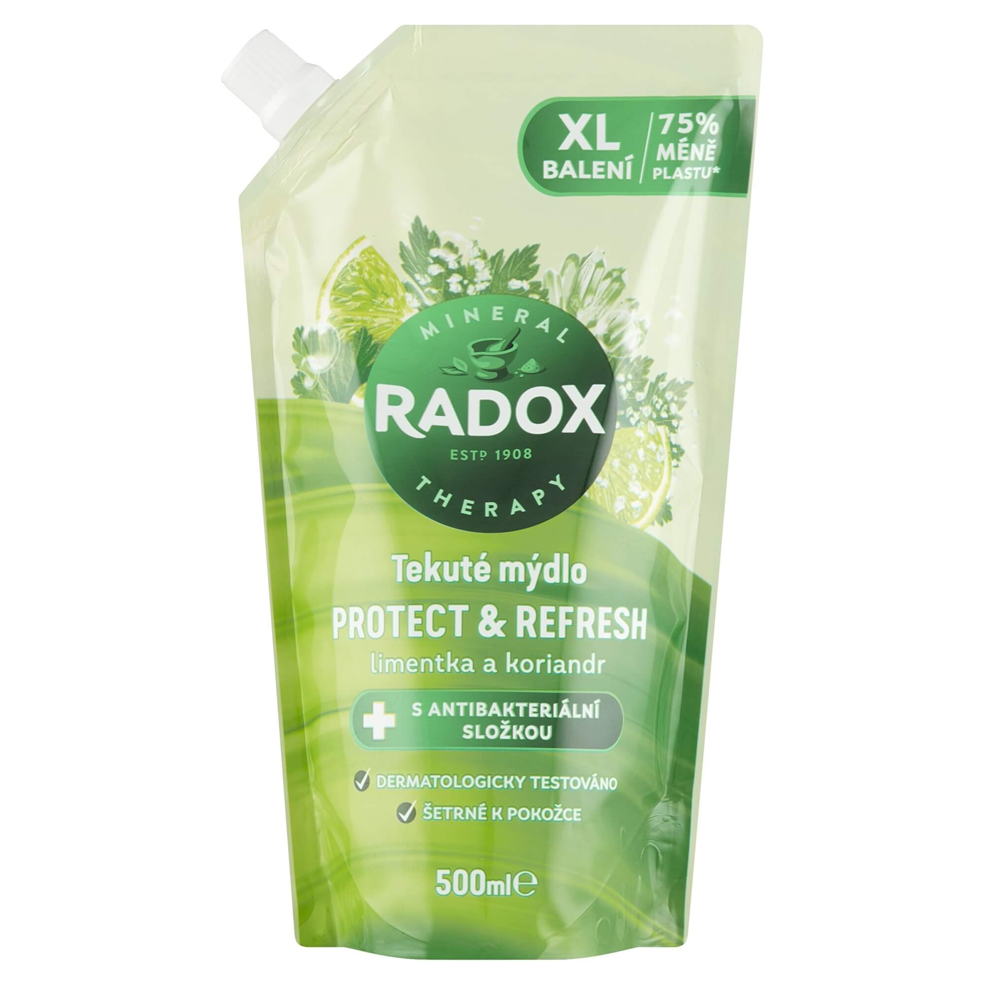 Radox Tekuté mýdlo s antibakteriální složkou Protect & Refresh - náhradní náplň 500 ml