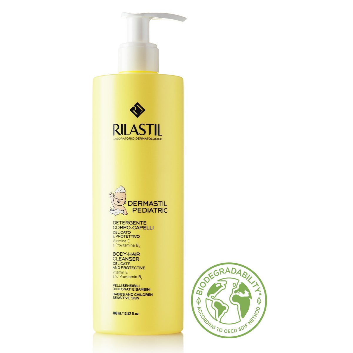 Zobrazit detail výrobku Rilastil Dětská čisticí emulze na vlasy a tělo Dermastil Pediatric (Body Hair Cleanser) 400 ml