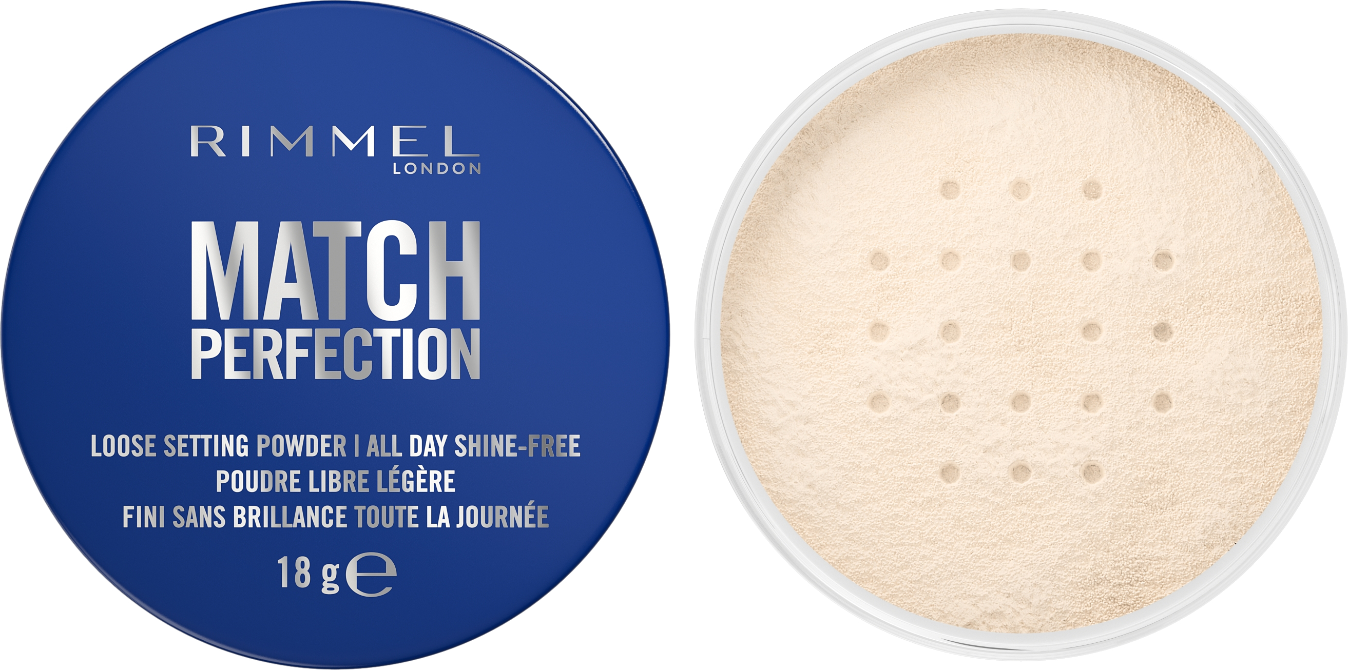 Rimmel Ľahký sypký púder Match Perfection Transparent (Powder) 18 g