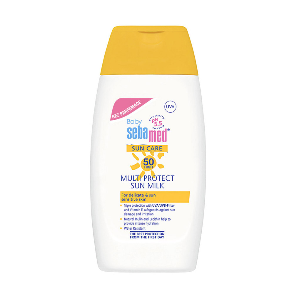 Sebamed Mléko na opalování bez parfemace OF 50+ Baby (Multi Protect Sun Milk) 200 ml