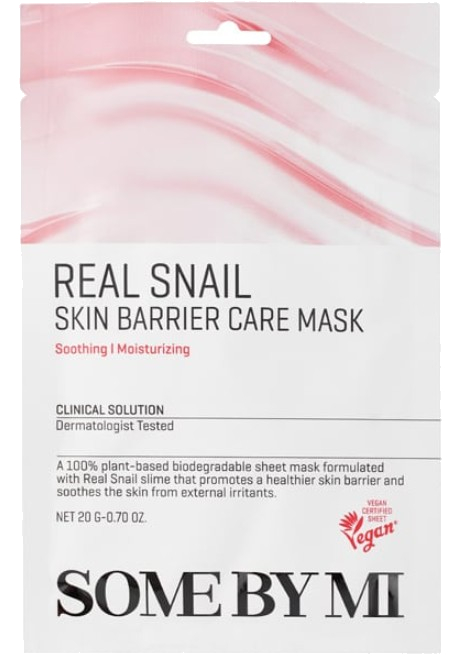 Some By Mi Súprava exfoliačných a hydratačných pleťových masiek Real Snail (Skin Barrier Care Mask) 20 x 20 g