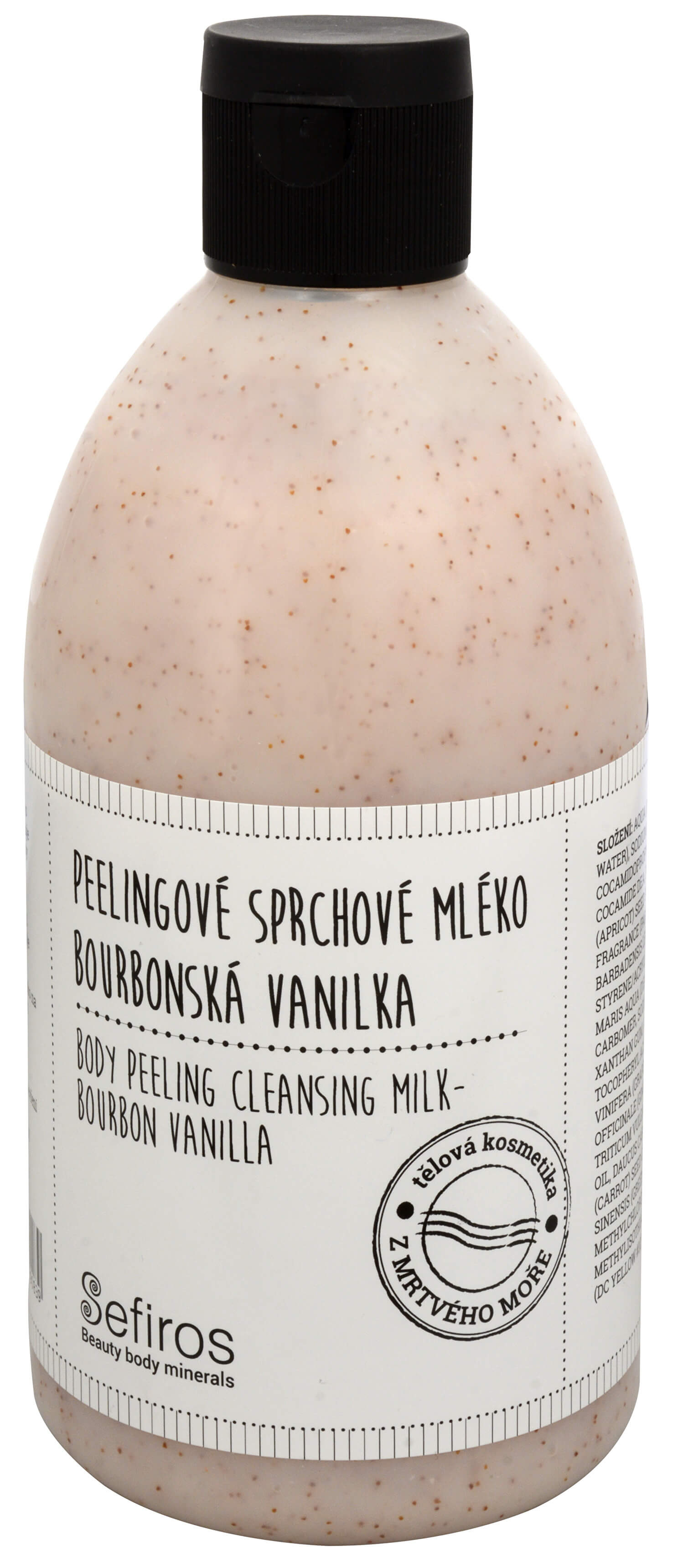 Sefiros Peelingové sprchové mléko Bourbonská vanilka (Body Peeling Cleansing Milk) 500 ml