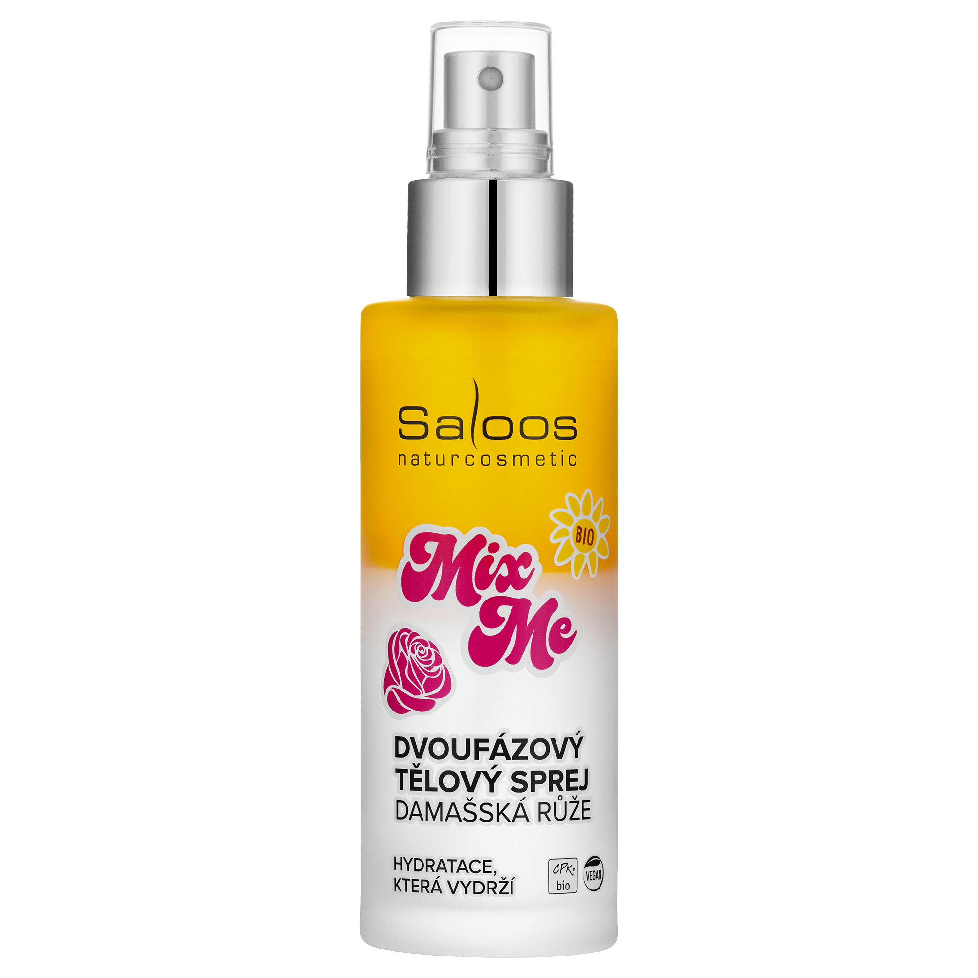 Saloos Dvojfázový telový sprej Damašská ruža 100 ml