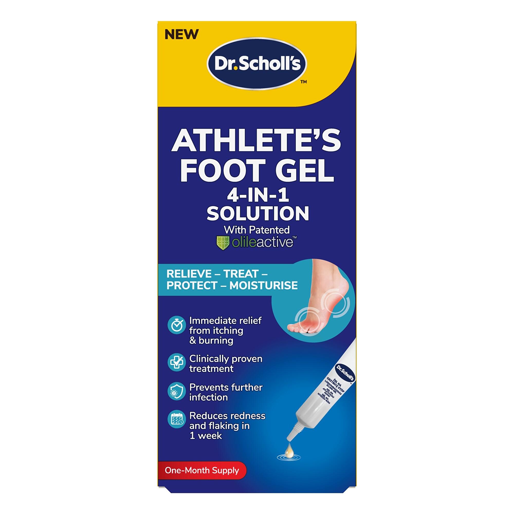 Scholl Gél na atletickú nohu Athlete`s Foot 4v1 Gél 10 ml