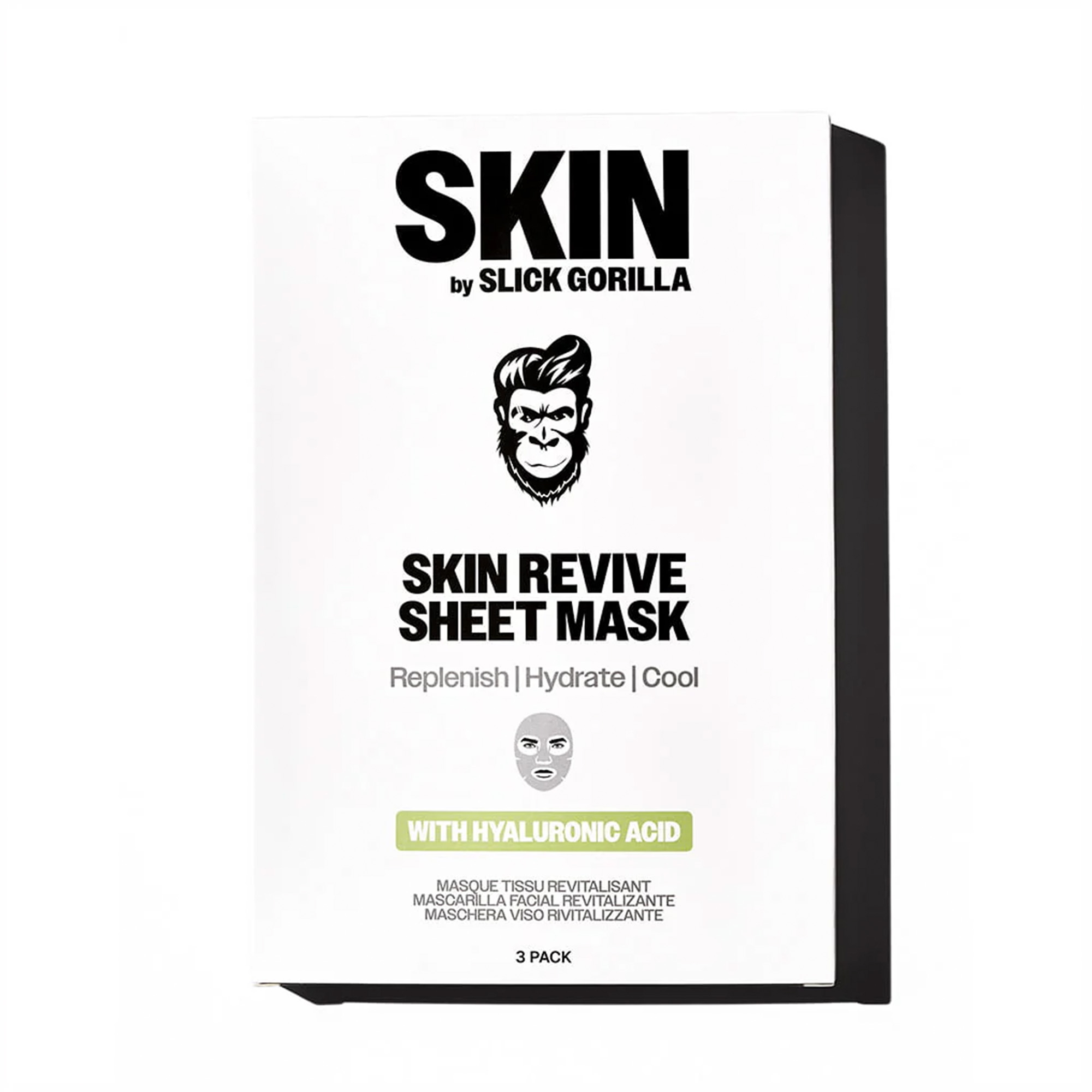 SLICK GORILLA Plátýnková maska Skin Revive Sheet Mask 3 ks
