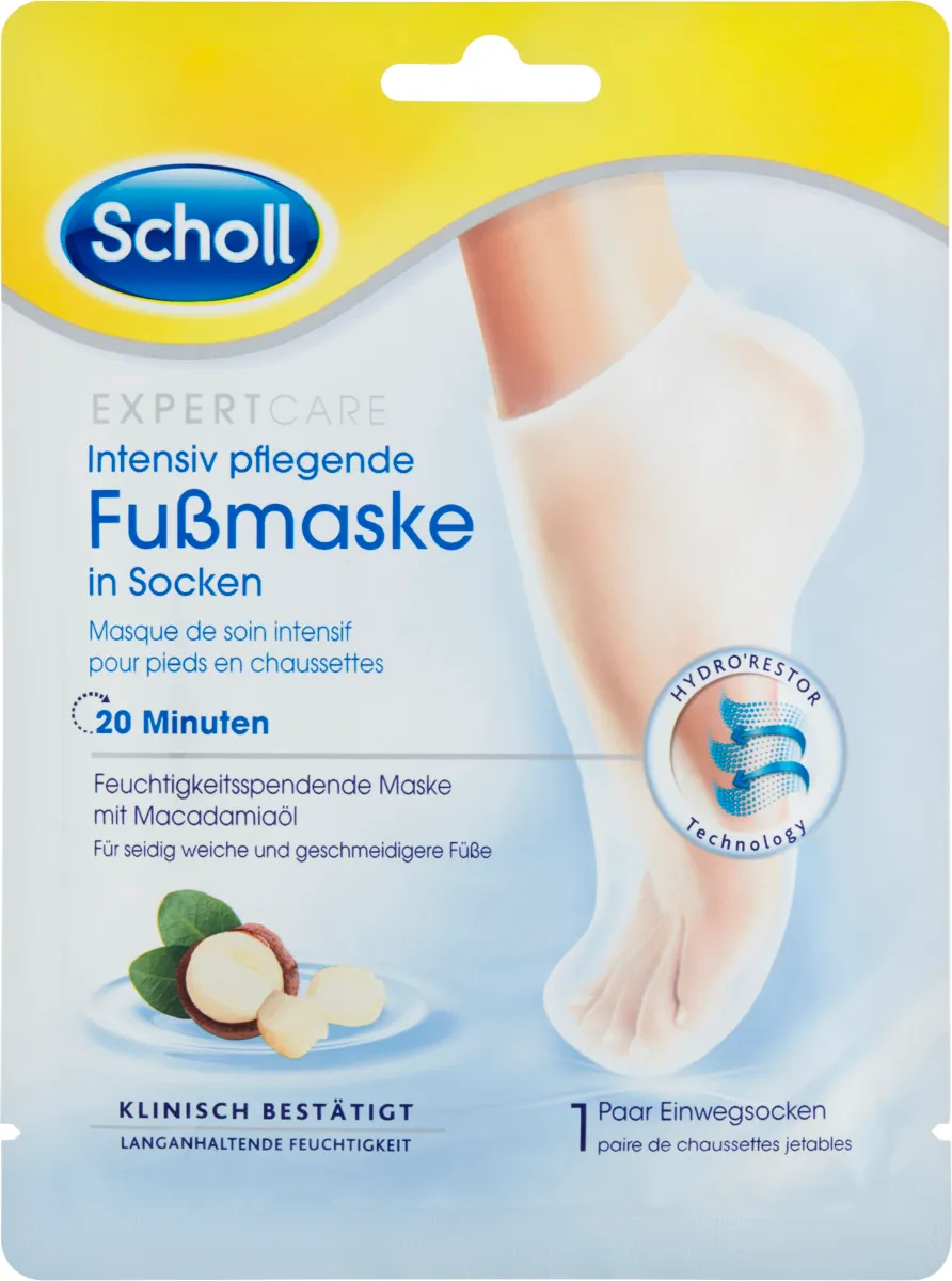 Levně Scholl Vyživující maska na nohy s makadamovým olejem Expert Care (Foot Mask) 1 pár
