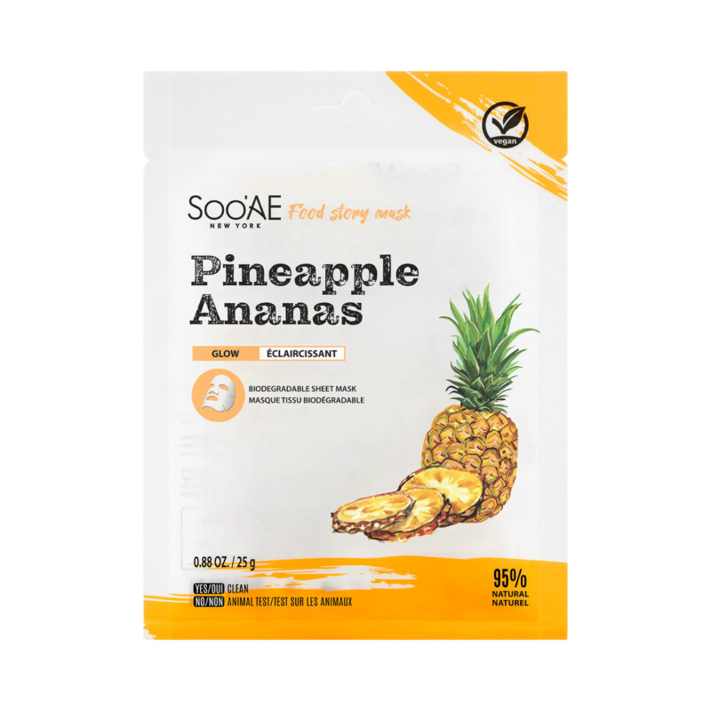 Zobrazit detail výrobku SOO`AE Rozjasňující plátýnková maska Pineapple (Food Story Mask) 25 g