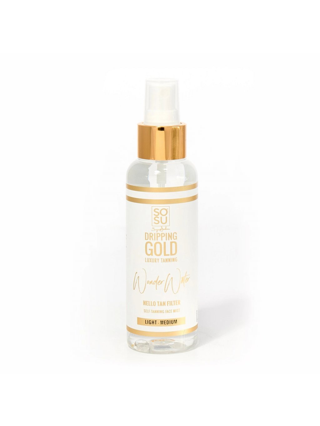 Levně Dripping Gold Samoopalovací mlha na obličej Dripping Gold Wonder Water Light/Medium 100 ml