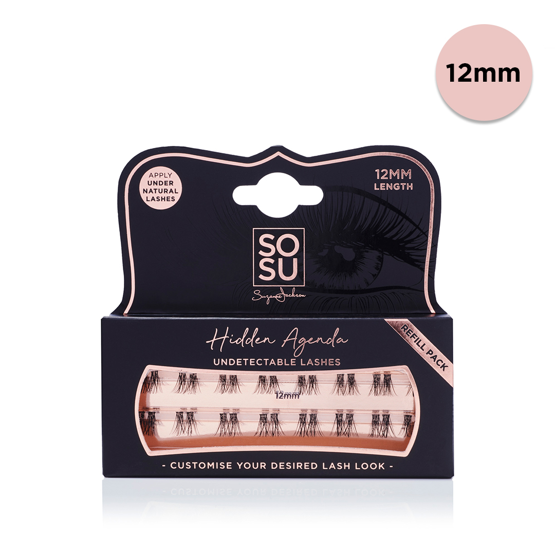 SOSU Cosmetics Umělé trsové řasy Hidden Agenda (Undetectable Lashes) 12 mm