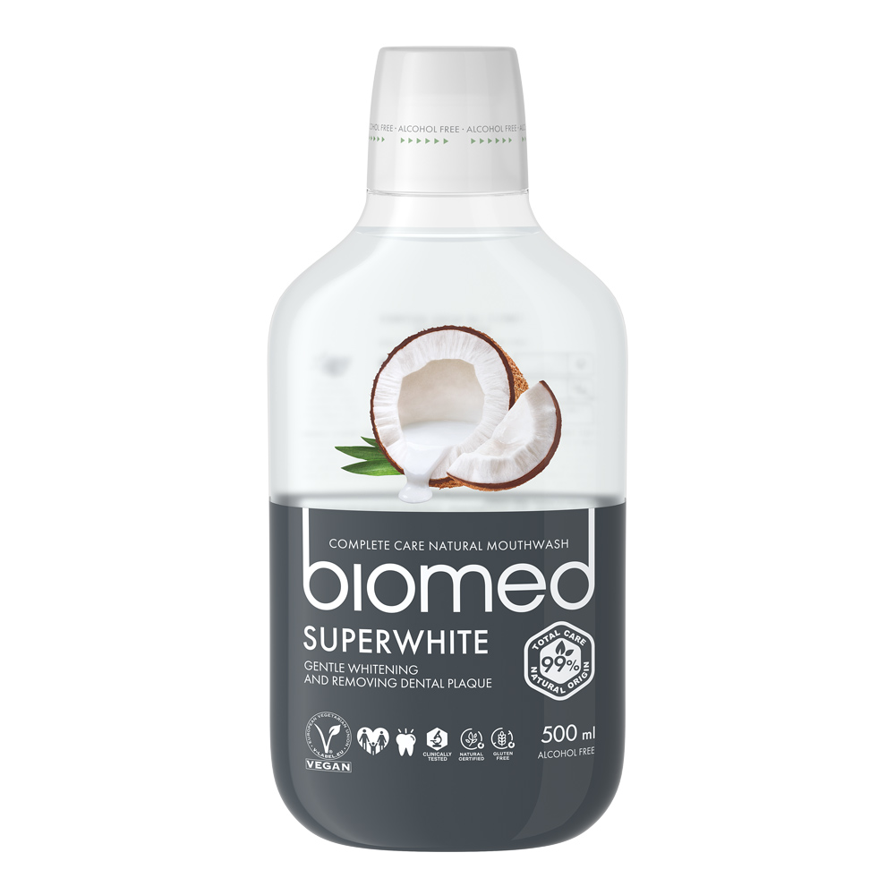 Biomed Ústní voda pro bezpečné bělení Superwhite 500 ml