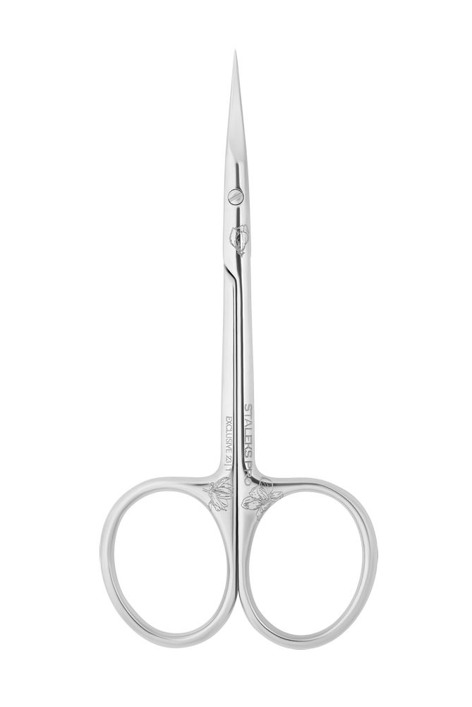 Levně STALEKS Nůžky na nehtovou kůžičku se zahnutou špičkou Exclusive 23 Type 1 Magnolia (Professional Cuticle Scissors with Hook)
