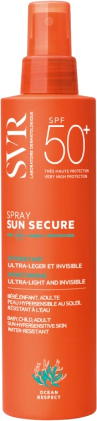 SVR Hydratační opalovací sprej SPF 50+ Sun Secure (Sun Spray) 200 ml