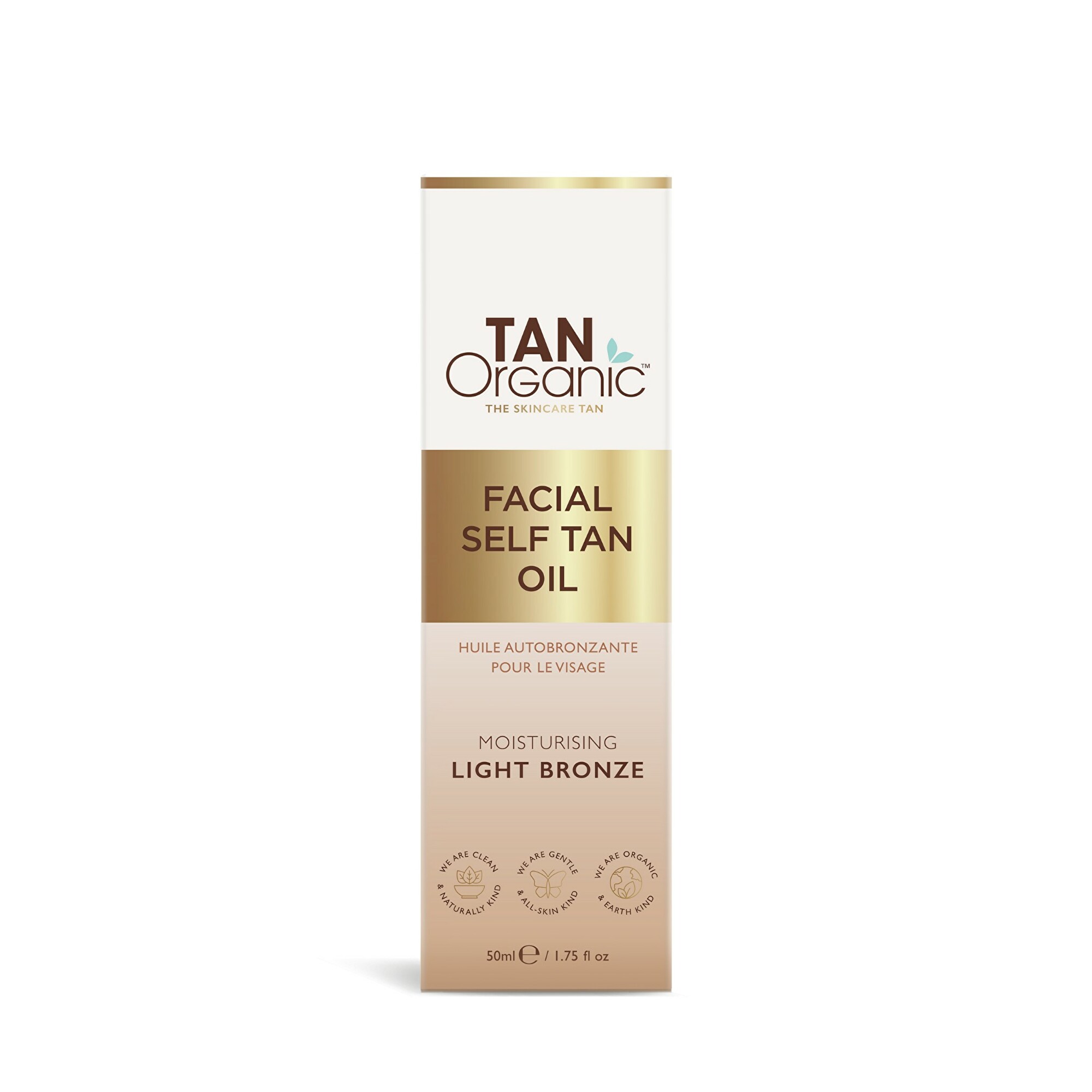 Tan Organic Samoopaľovací olej na tvár (Facial Self Tan Oil) 50 ml
