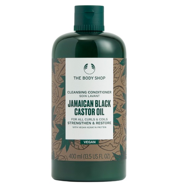 The Body Shop Öblítést nem igénylő balzsam göndör és hullámos hajra Jamaican Black Castor Oil (Leave-in Conditioner) 400 ml
