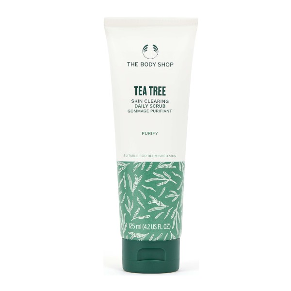 The Body Shop Čistiaci peeling pre problematickú a citlivú pleť Tea Tree (Skin Clearing Daily Scrub) 125 ml