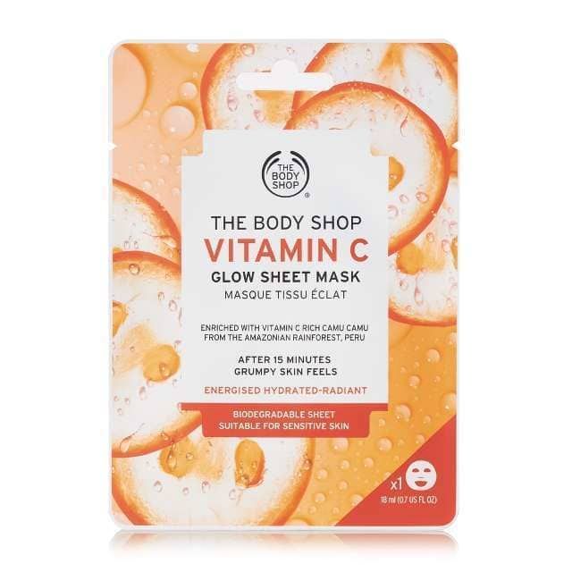 The Body Shop Rozjasňující pleťová maska Vitamin C (Glow Sheet Mask) 18 ml