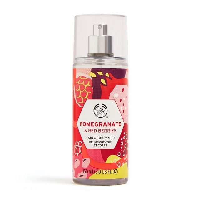 The Body Shop Sprej na tělo a vlasy Pomegranate & Red Berries (Hair & Body Mist) 150 ml