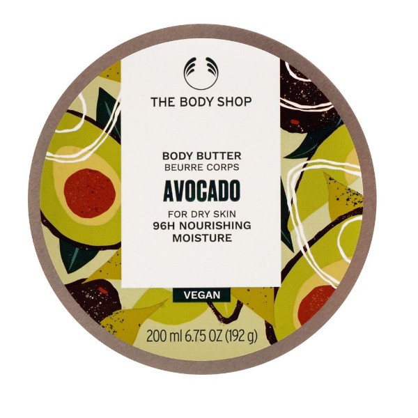 Levně The Body Shop Tělové máslo pro suchou pokožku Avocado (Body Butter) 200 ml
