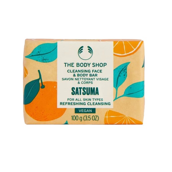 Levně The Body Shop Tuhé mýdlo na obličej a tělo Satsuma (Cleansing Face & Body Bar) 100 g