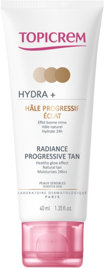 Topicrem Samoopalovací krém s postupným efektem pro citlivou pleť HYDRA+ (Radiance Progressive Tan) 40 ml
