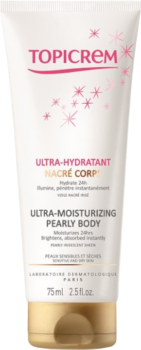Topicrem Perleťový ultra hydratační tělový krém Ultra Hydratant (Ultra Moisturizing Pearly Body) 75 ml