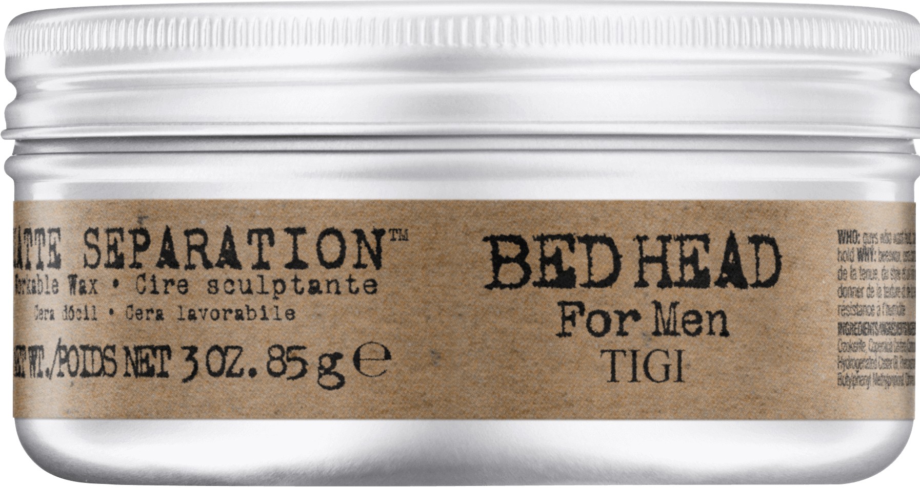 Levně Tigi Matující vosk na vlasy Bed Head For Man Matte Separation (Wax) 85 g