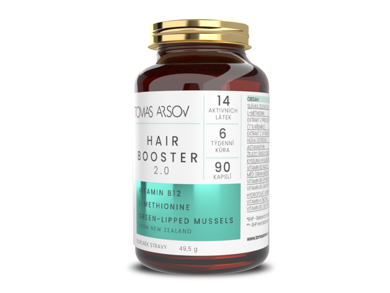 Tomas Arsov Hairbooster 2.0 na podporu rastu vlasov 90 kapsúl