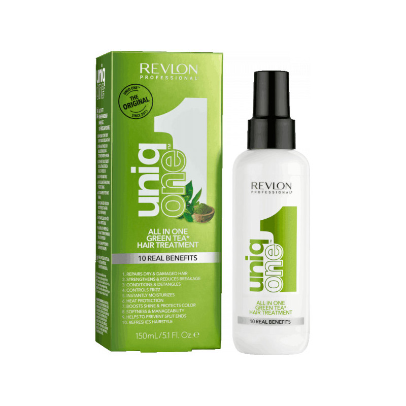 Levně Revlon Professional Bezoplachová péče ve spreji se zeleným čajem Uniq One Green Tea (All In One Hair Treatment) 150 ml