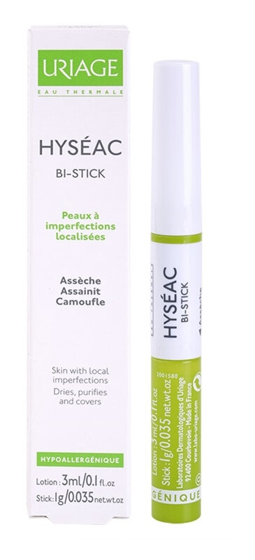 Uriage Tyčinka na kožní nedokonalosti Hyséac Bi-Stick (Anti-Blemish Stick) 3 ml/1g