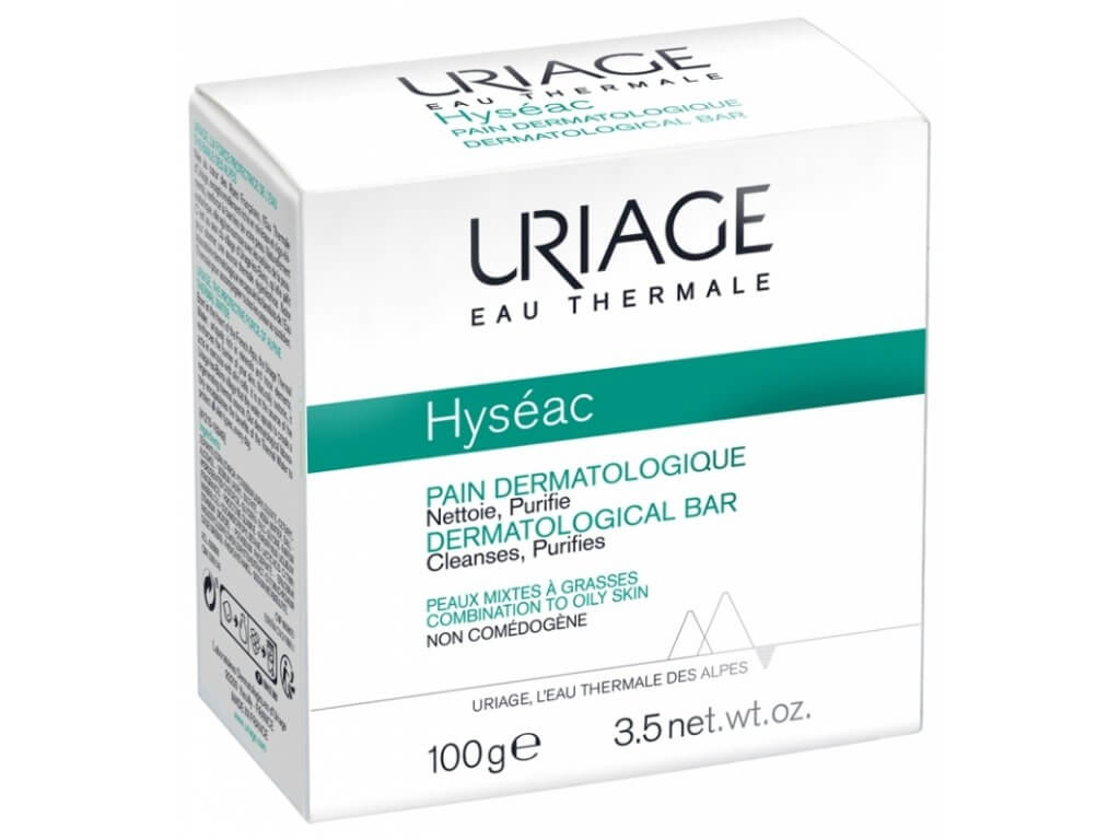 Uriage Čisticí tuhé mýdlo pro smíšenou a mastnou pleť Hyseac (Dermatological Bar) 100 g