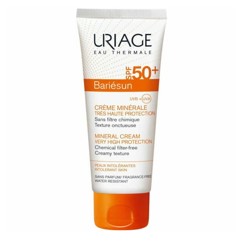 Uriage Minerální ochranný krém na obličej a tělo SPF 50+ Bariésun (Very High Protection Mineral Cream) 100 ml